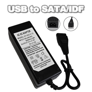 External 12V/5V 2A USB to IDE+SATA Power Supply Adapter HDD/Hard Drive/CD-ROM ☆BrZoneSeMall