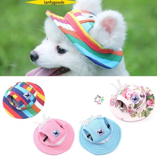 【Ready Stock】❣♟LANFY New Dog Cap Beach Visor Hat Pet Canvas Cap Accessories Pet Product Ornaments He