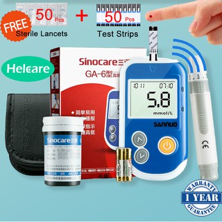 Helcare Blood Glucose Meter Test Strips and Lancets Needles of for Diabetic Medical Monitor (1)