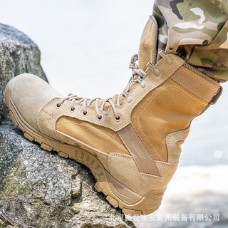 Boys boots brown tactical breathable casual shoes high-top military boots outdoor men's shoes combat boots tactical boots