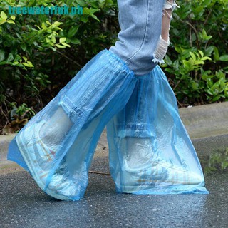 【waterfuk】5Pair Disposable waterproof thick plastic rain shoe covers anti-slip