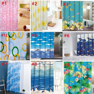 Cod! Wholesale! Sunflower design shower curtain with hooks bathroom curtain (4)
