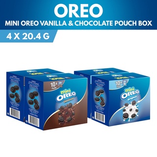 Mini Oreo Pouch Box: 2 Vanilla & 2 Chocolate (Set of 4)