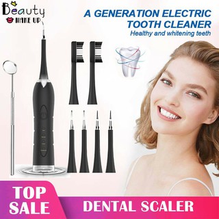 Portable Electric Sonic Ultrasonic Dental Scaler Tooth Stains Tartar Teeth Calculus Remover Tooth Whitening Electric Toothbrush (ifan)