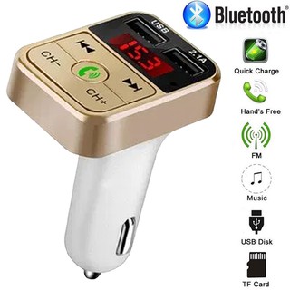Bluetooth Car charger MP3 Audio Player FM Transmitter FM Modulator, Bluetooth Car Kit LCD Display