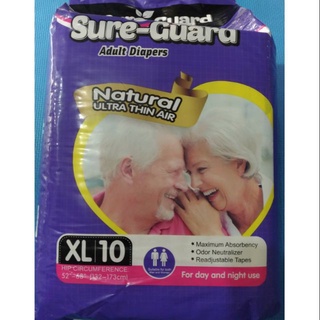 Pagbebenta ng clearance SURE-GUARD Adult Tape Diaper XL (10's)