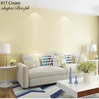cream color wallpaper self adhesive waterproof easy move 10M