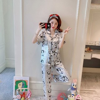 MeTOo 2021 Korean silk short sleeve Snow White pattern comfortable pajama/sleepwear for women (1)