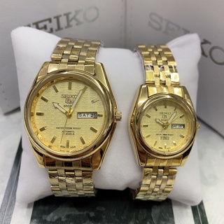 Couple watch Fashion and beauty watch Seiko 5 good quality water resistant with calendar day at date