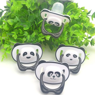 Baby Cute Panda Round Pacifier Ring Nipple Silicone Feeding