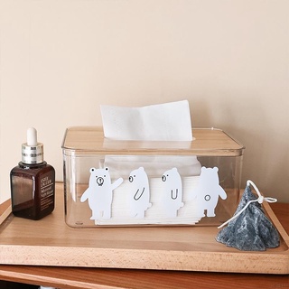 INS Tissue Holder Box / Tissue Box with Wooden Bamboo Cover household storage napkin paper