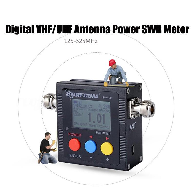 SW-102 125-525Mhz Digital VHF/UHF Antenna Power SWR Meter (1)