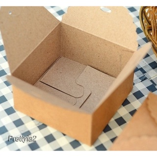Ready Stock/✽♂♘12PCS Brown Kraft Favour Box Wedding Craft Party Gift Package for DIY Cake