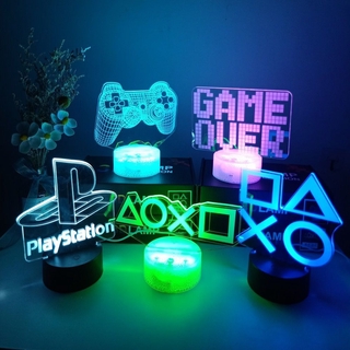PS4 Lcon Light USB Game Icon Light Music Reactive Game Room Lighting for Playstation Club KTV Decorative Light Home Decor
