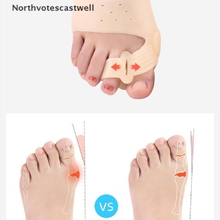 Northvotescastwell 2Pcs Silicone Big Toe Separator Valgus Bunion Corrector Feet Bone Thumb Adjuster NVCW