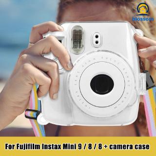 Camera Clear Hard PVC Case Cover with Strap for Fujifilm Instax Mini 9/8/8+