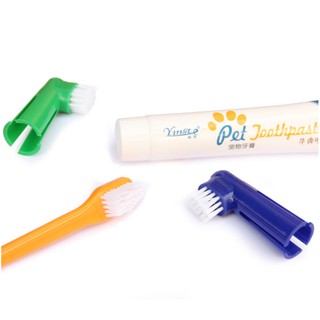 Pet tooth brush dog tooth paste pet dental cleaning set (4)