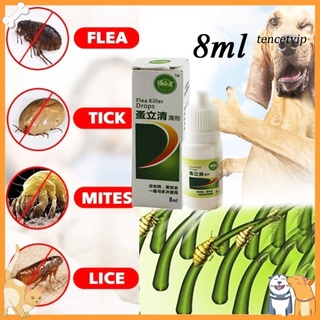 8ml Pets Dog Cat Anti-flea Drops Insecticide Flea Lice Insect Killer Liquid