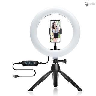 (FLK) 8 inch Selfie Fill Lamp LED Ring Light with Tripod Bluetooth-compatible Remote Control