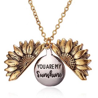 [Maii] NS244 Sunflower You are My Sunshine Flower Jewelry Necklace