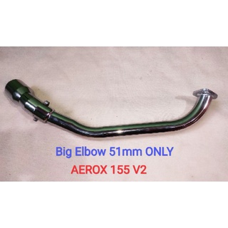 Big Elbow Stainless 51mm for Yamaha Aerox 155
