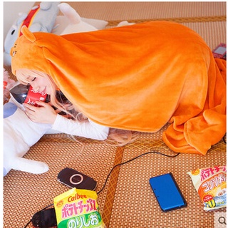 Fast shipping 160cm*110cm Anime Himouto Umaru-chan Cloak Umaru Cosplay Costume Flannel Cloaks