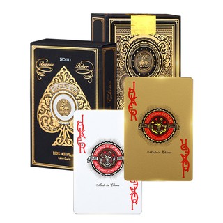 Top Grade Golden PVC Plastic Bridge Poker Frosting Baccarat Gold Plated Playing Cards Texas Hold'em