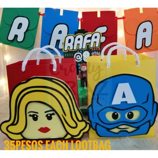 Avengers Lego Party Theme Lootbag
