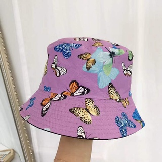 Night Cap Fashion Butterfly Bucket Hat Sunscreen Fisherman Hat Hat Bucket Hat Women (6)