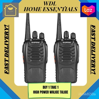 WDL (BUY 1 TAKE 1) Baofeng Long Range Walkie Talkies FRS Two Way Radios with Earpiece 2 Pack UHF Han