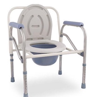 ♨﹍☢Toilet chair medical commode elderly pregnant woman household stool folding stainless steel