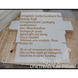Corrugated/ Carton Cardboard Box Package Kraft Minimum of 10pcs 28x9x11 (4)