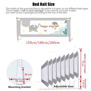 ◇✉YUNLEO Adjustable Baby Playpen Vertical Lift Bed Guardrail Safety Bed Fence Security Children (2)