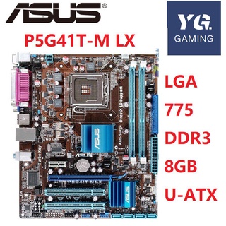 Asus P5G41T-M LX Desktop Motherboard G41 Socket LGA 775 Q8200 Q8300 DDR3 8G u ATX UEFI BIOS Original