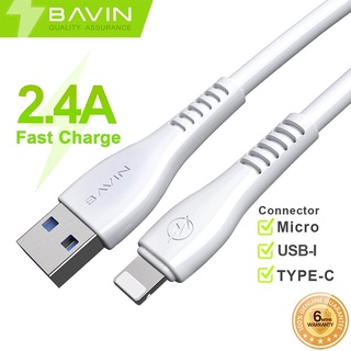 BAVIN CB195 2.4A Fast Charging & Data Transfer Cable w/ 1 Meter Wire for Micro /USB-I /Type-C