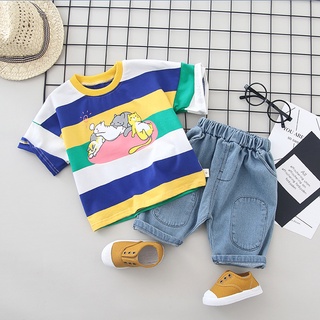 Summer Baby Boy Girl T-Shirt Summer Kids Tops Short Sleeve Cotton Clothes