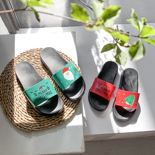 【BELLE】New Arrival Xmas Theme Slip on sllipers Korean fashion rubber shoes for women