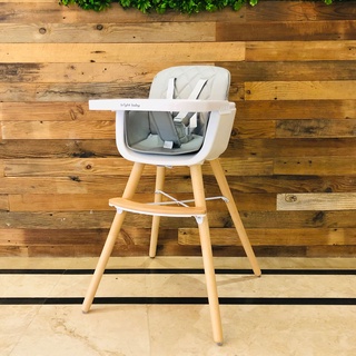 Brightbebe Popular Safety Luxury Wooden Wholesale Sitting Kids Feeding Baby High Chair For Dining