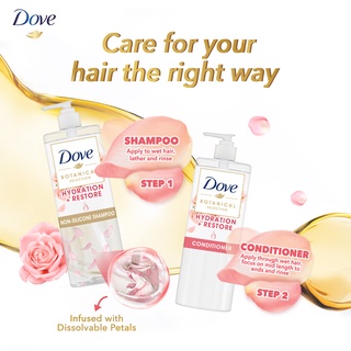 [BUNDLE] DOVE Botanical for Damaged Hair Restore Shampoo and Conditioner 450ml Set (8)