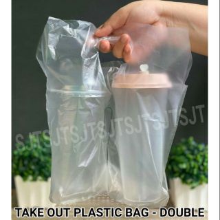 Take-out Plastic Carrier Bag DOUBLE and SINGLE
