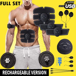 USB Charging EMS Exercise Abs Fitness Abdominal Rechargeable Trainer Gear Muscle Stimulator Trainer Wireless Muscle ABS Stimulator Smart Fitness Abdominal Training Device