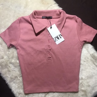 Branded Cropped Polo Shirt • Peach Clothing PH