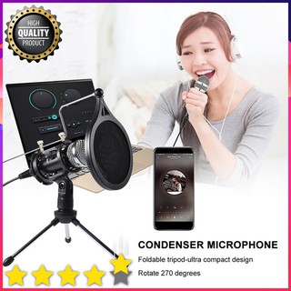 Condenser Microphone Audio 3.5mm Studio Mic