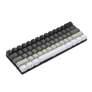YMDK White Gray Black Mixed 87 61 Key Side Print Blank Keyset Thick PBT OEM Profile Keycaps For MX T