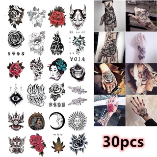 30pcs Flower Arm Tattoo Stickers Arm Temporary Tattoo Waterproof Fake Tattoos