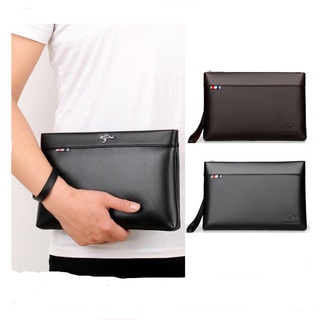 【Hot Stock】Men PU Leather Clutch Bag Business Pouch Bag 7.9inch Ipad Sleeve Case Wallet Pouch Beg