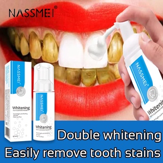 NASSMEI Teeth Whitening Mousse Foam 60ml whitens teeth，freshens breath(teeth whitening toothpaste )