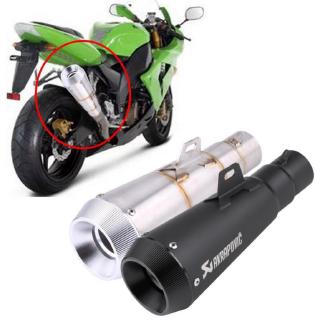 38-51mm Inlet Universal Motorcycle Exhaust Muffler Pipe Stainless Steel Canister Pipe Tailpipe Akrapovic Muffler Pipe