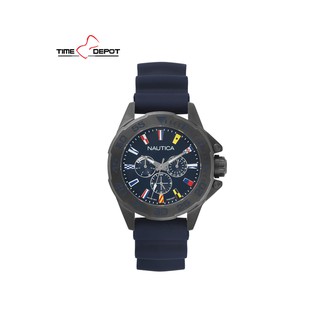 Nautica NAPMIA004 Multifunction Blue Silicone Watch For Men