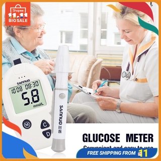 Blood Sugar Monitor Blood Sugar Detection Portable Plastic White Analyzer Elder (1)
